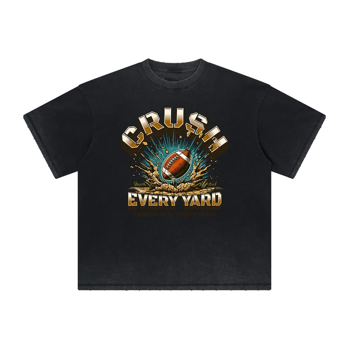Vintage Frayed Retro Revival Pattern Tee