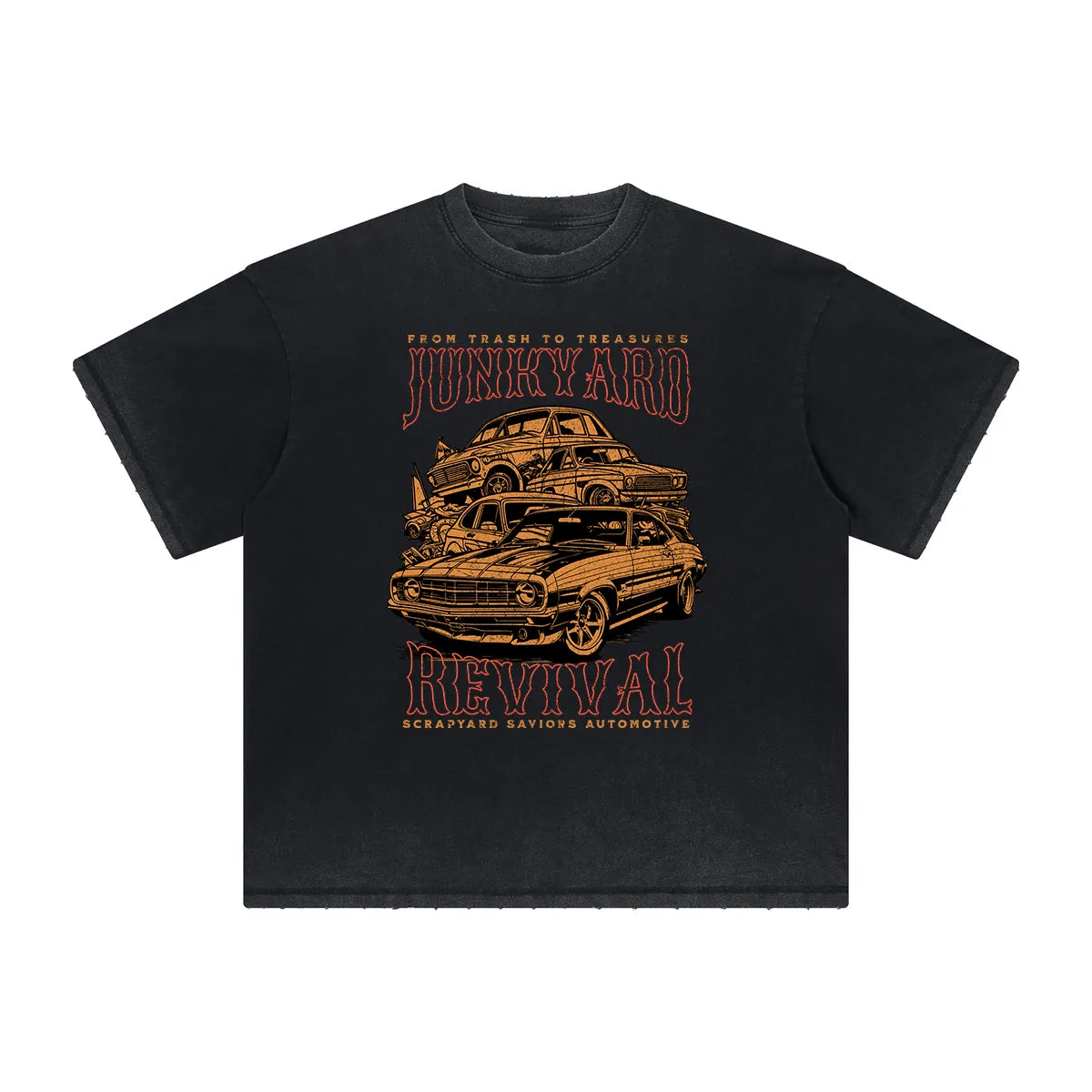 Vintage Frayed Retro Revival Pattern Tee