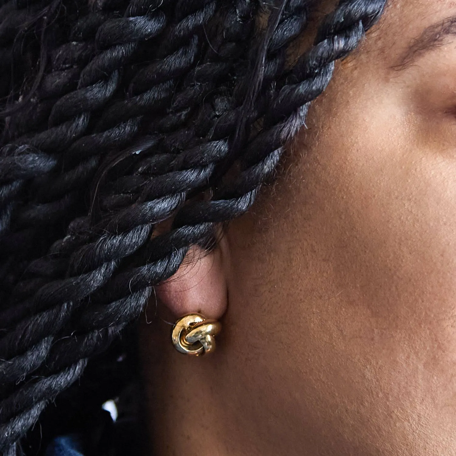 Vintage Gold Knot Earrings