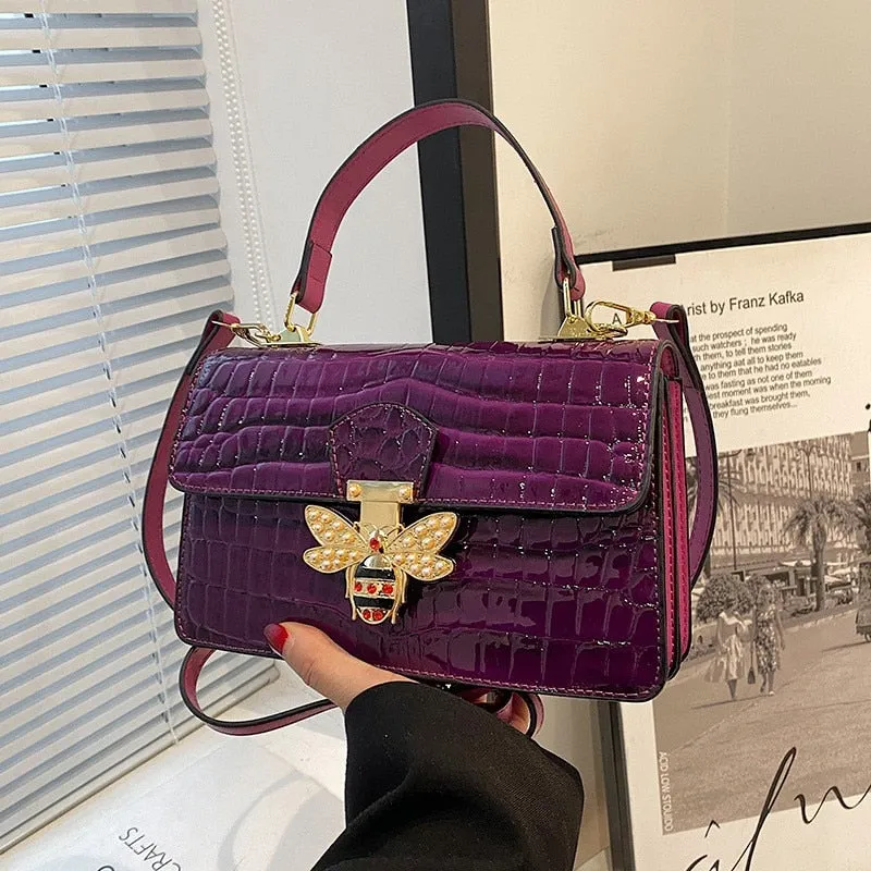 Vintage Hard Leather Crossbody Bags