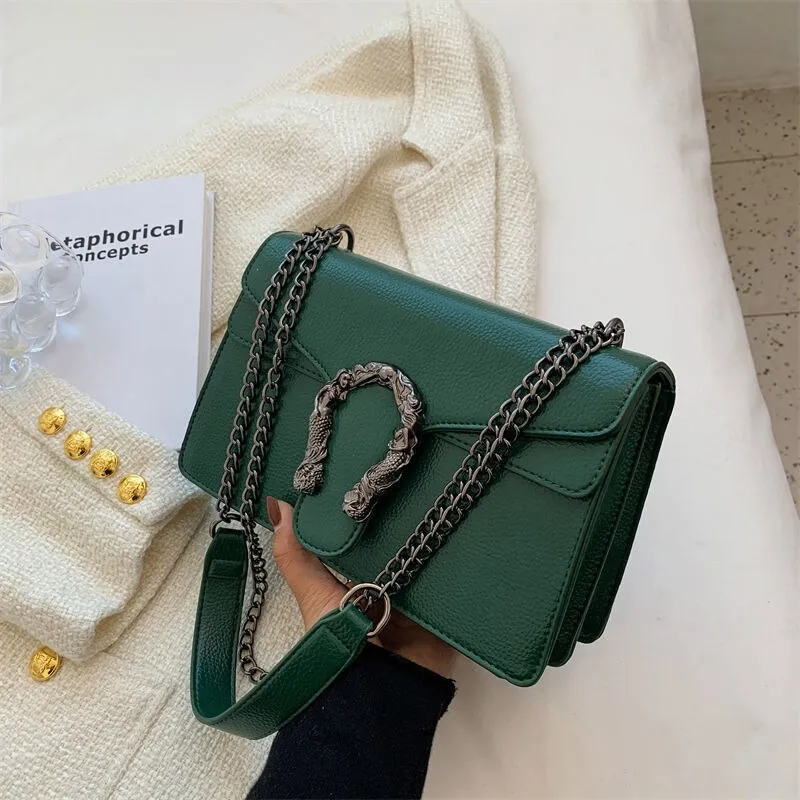 Vintage Hard Leather Crossbody Bags