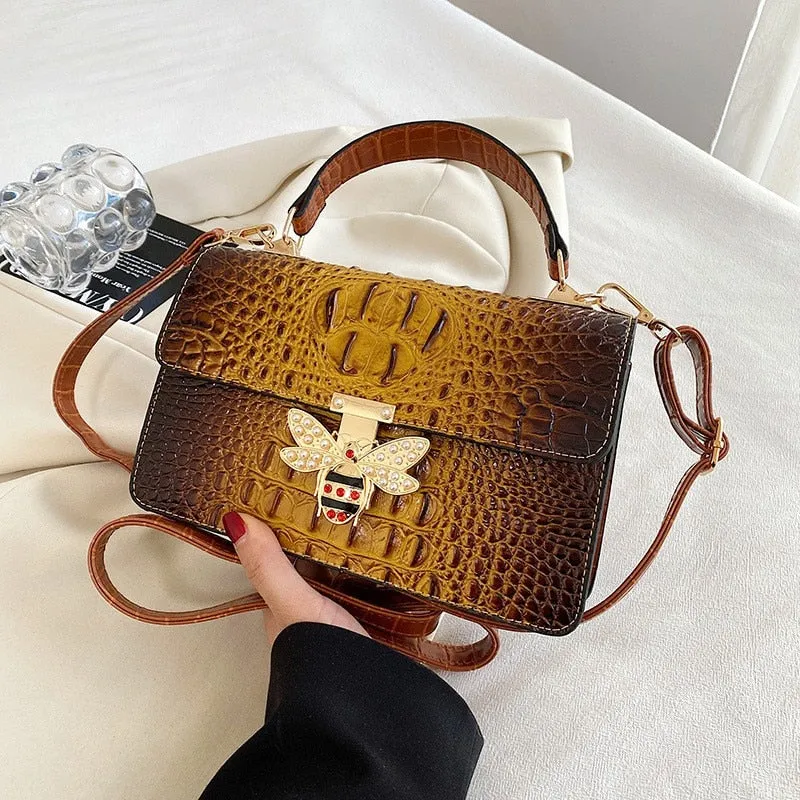Vintage Hard Leather Crossbody Bags