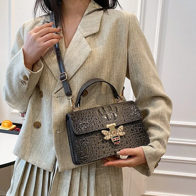 Vintage Hard Leather Crossbody Bags