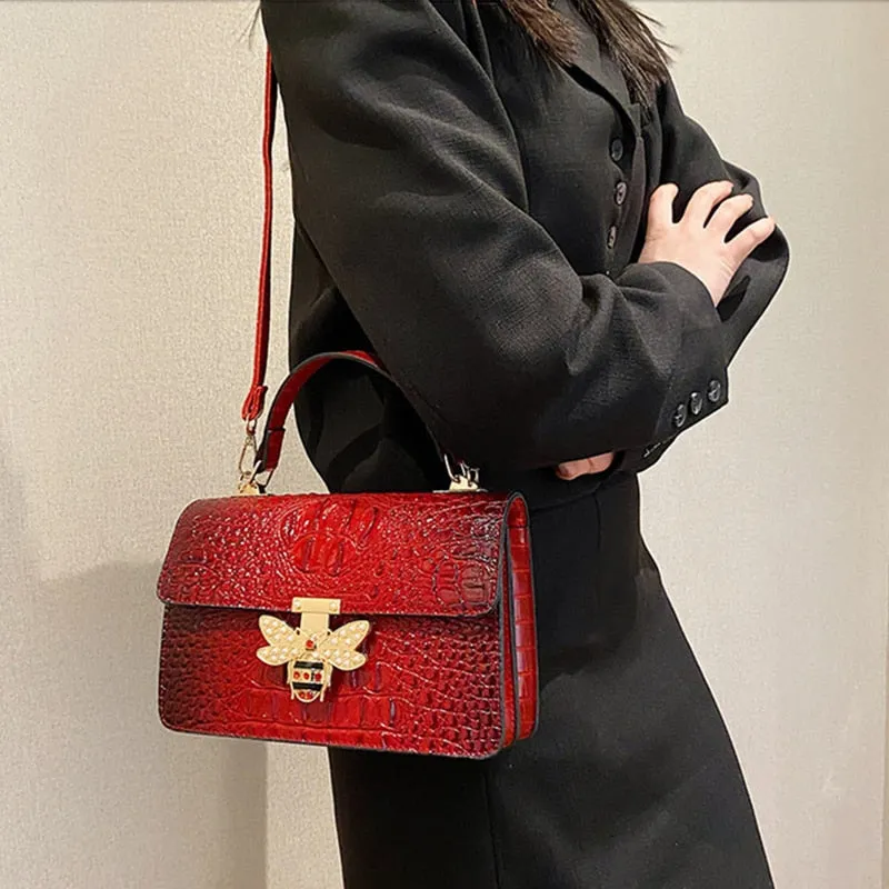 Vintage Hard Leather Crossbody Bags