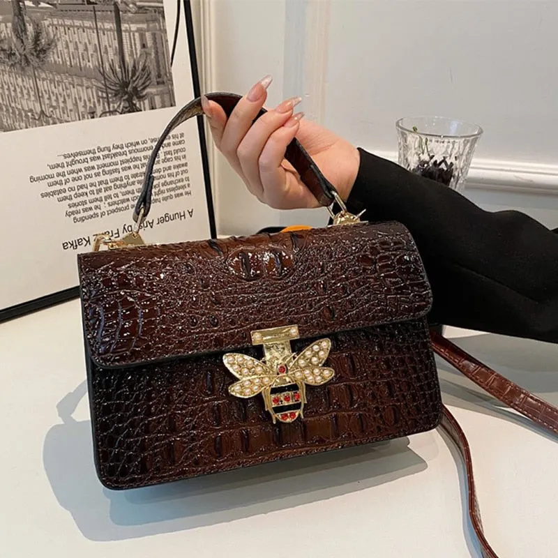 Vintage Hard Leather Crossbody Bags