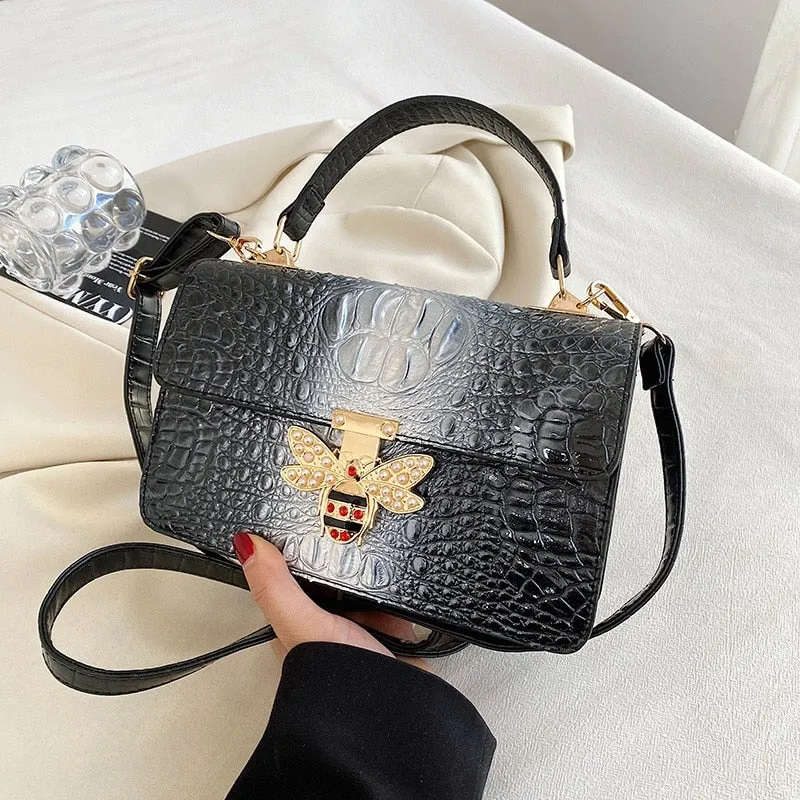 Vintage Hard Leather Crossbody Bags