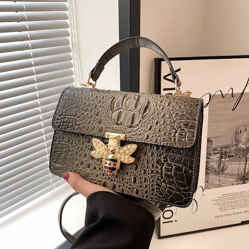 Vintage Hard Leather Crossbody Bags
