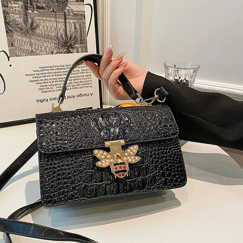 Vintage Hard Leather Crossbody Bags