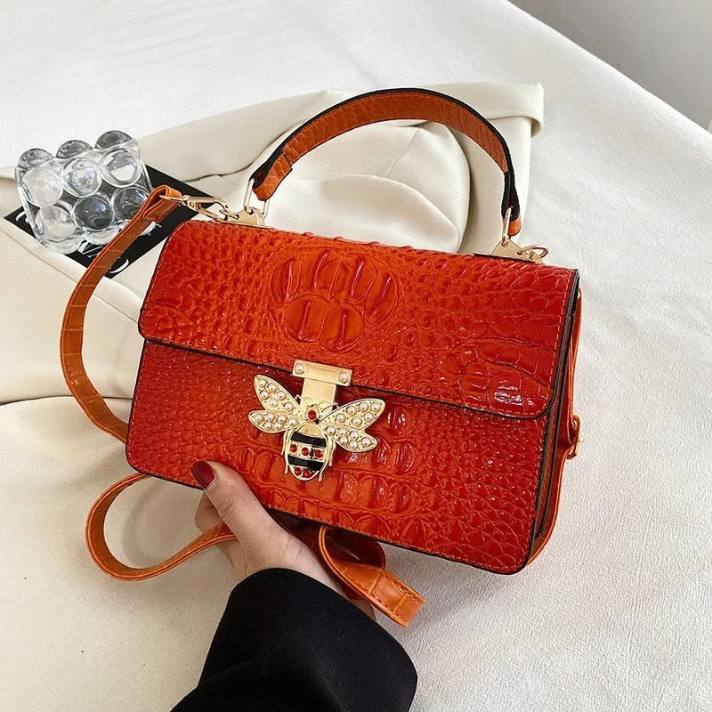 Vintage Hard Leather Crossbody Bags