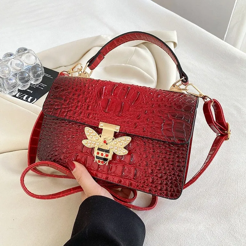 Vintage Hard Leather Crossbody Bags