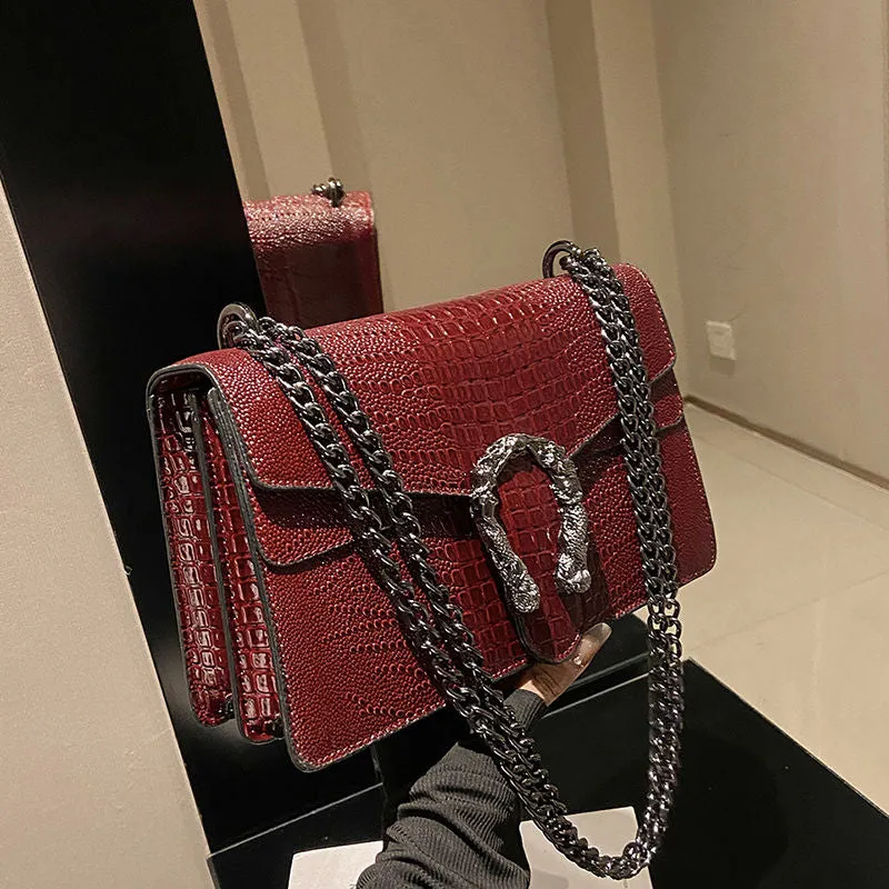 Vintage Hard Leather Crossbody Bags