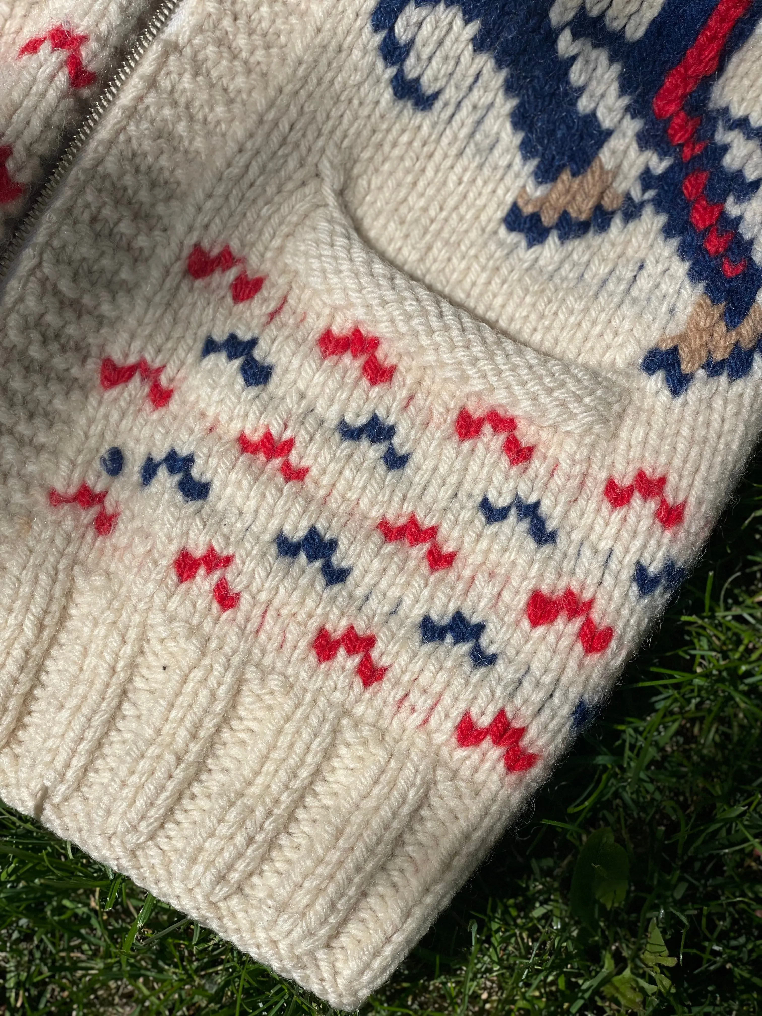 Vintage Mary Maxim Sweater with Figure Skater Motif
