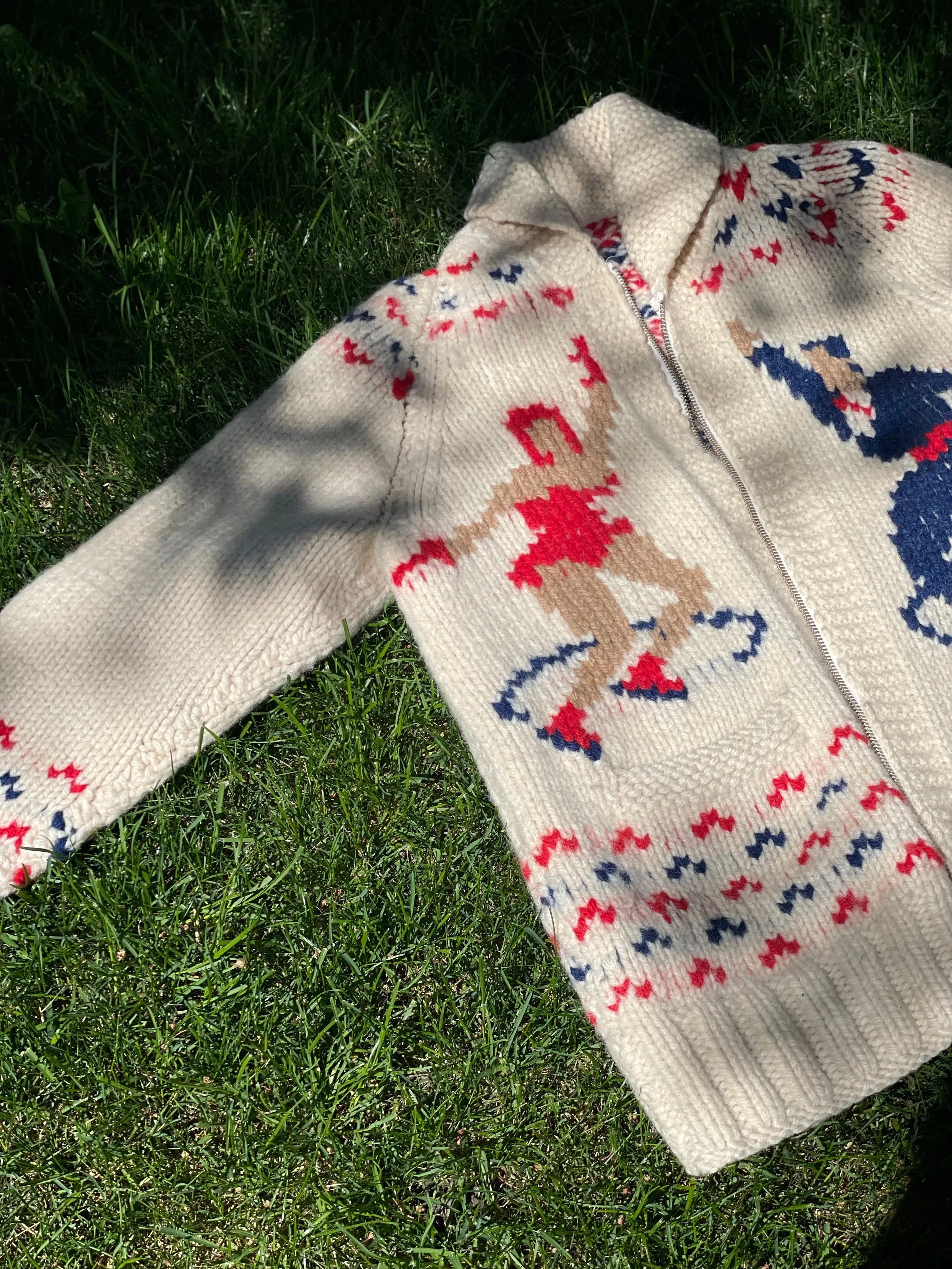 Vintage Mary Maxim Sweater with Figure Skater Motif