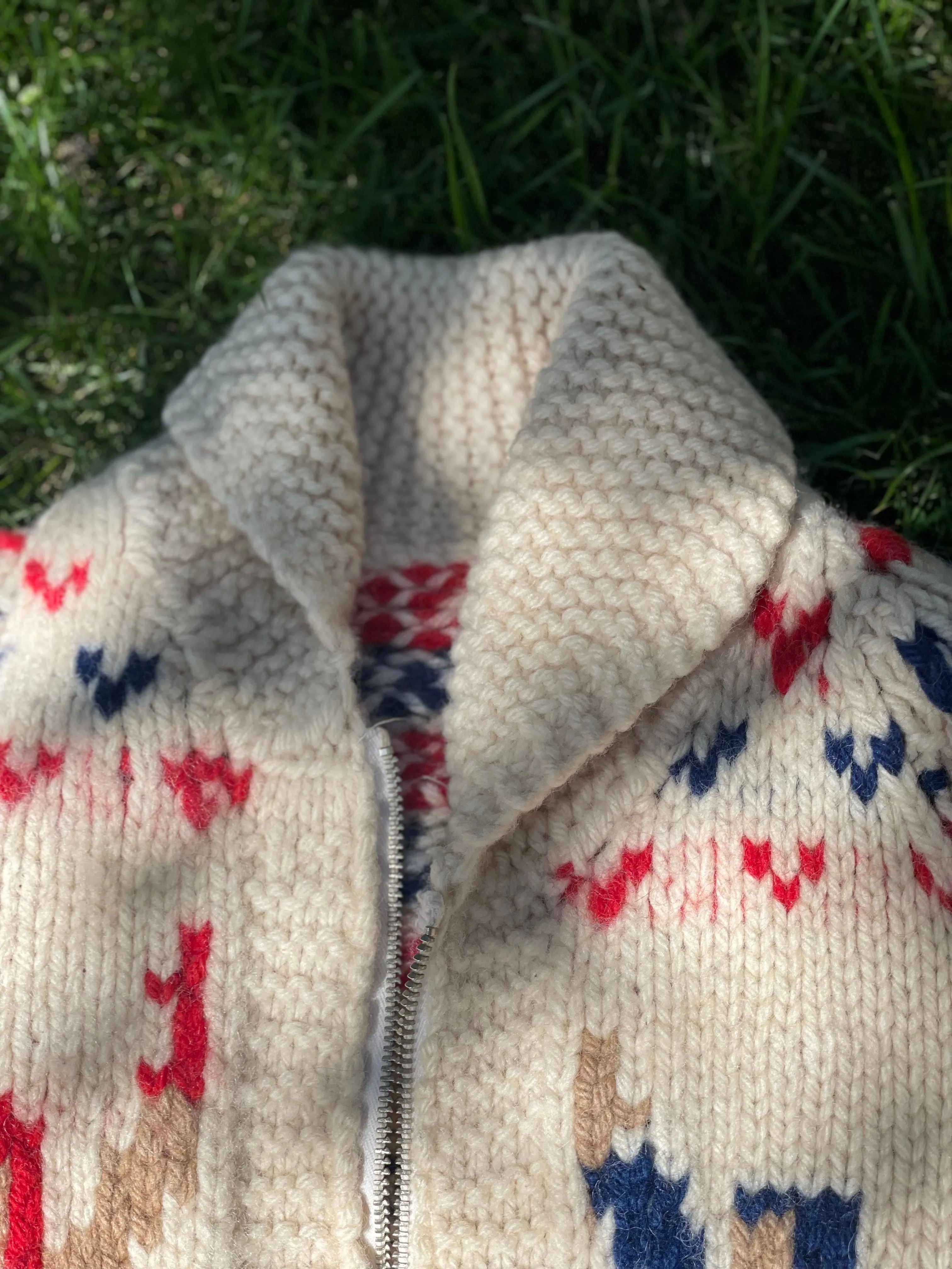 Vintage Mary Maxim Sweater with Figure Skater Motif