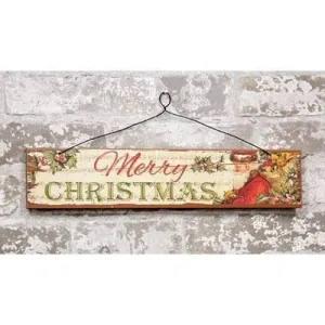 Vintage Santa Merry Christmas Sign