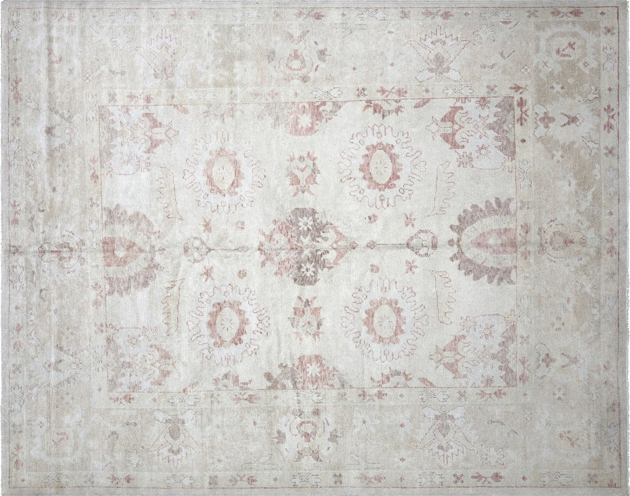 Vintage Turkish Oushak Rug - 8'8" x 11'