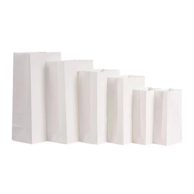 White Bag | Disposable Kraft Paper Bag | Customizable
