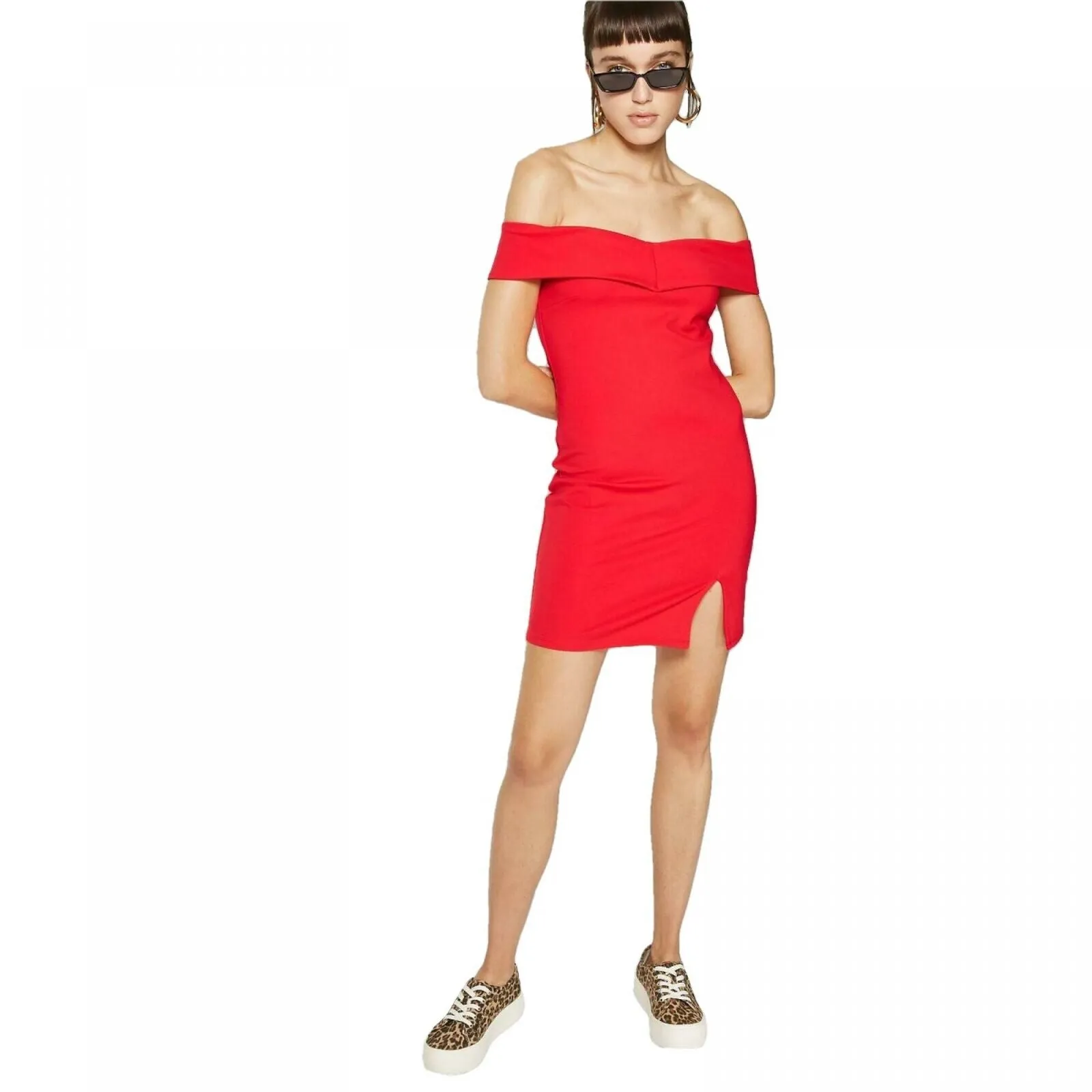 Wild Fable Women's Off The Shoulder Knit Mini Dress