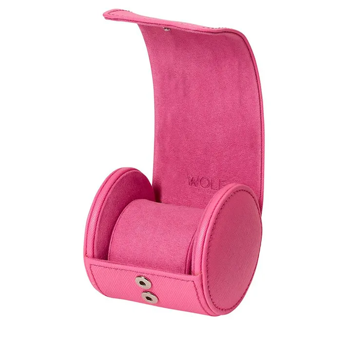 WOLF Single Watch Roll in Tutti Frutti Pink