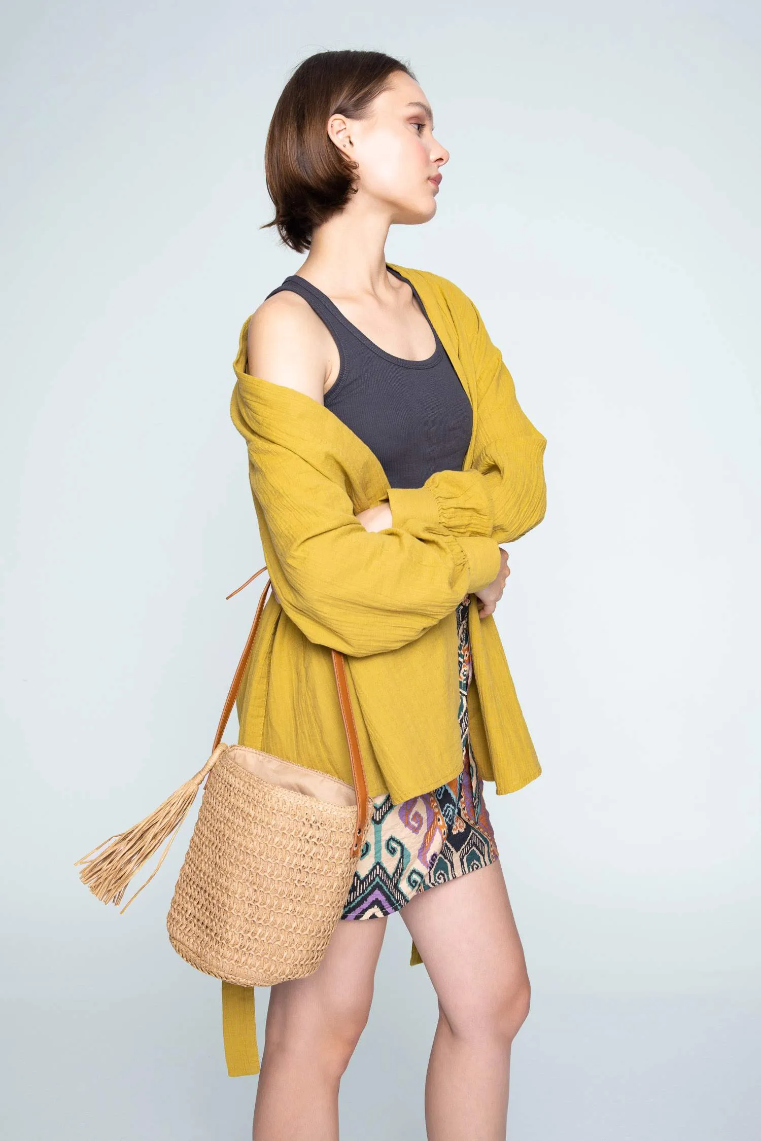 Women Straw Crossbody Bag