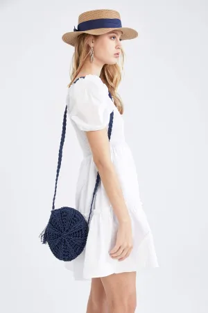 Women Straw Crossbody Bag