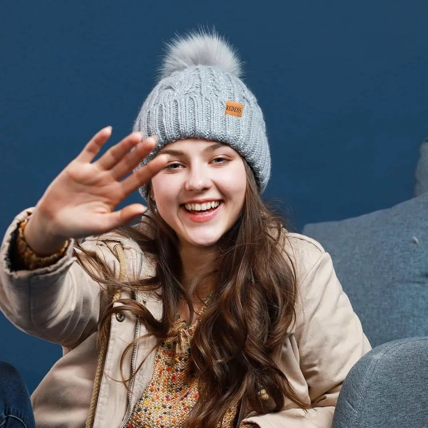 Women Winter Hat with Warm Fleece Lined