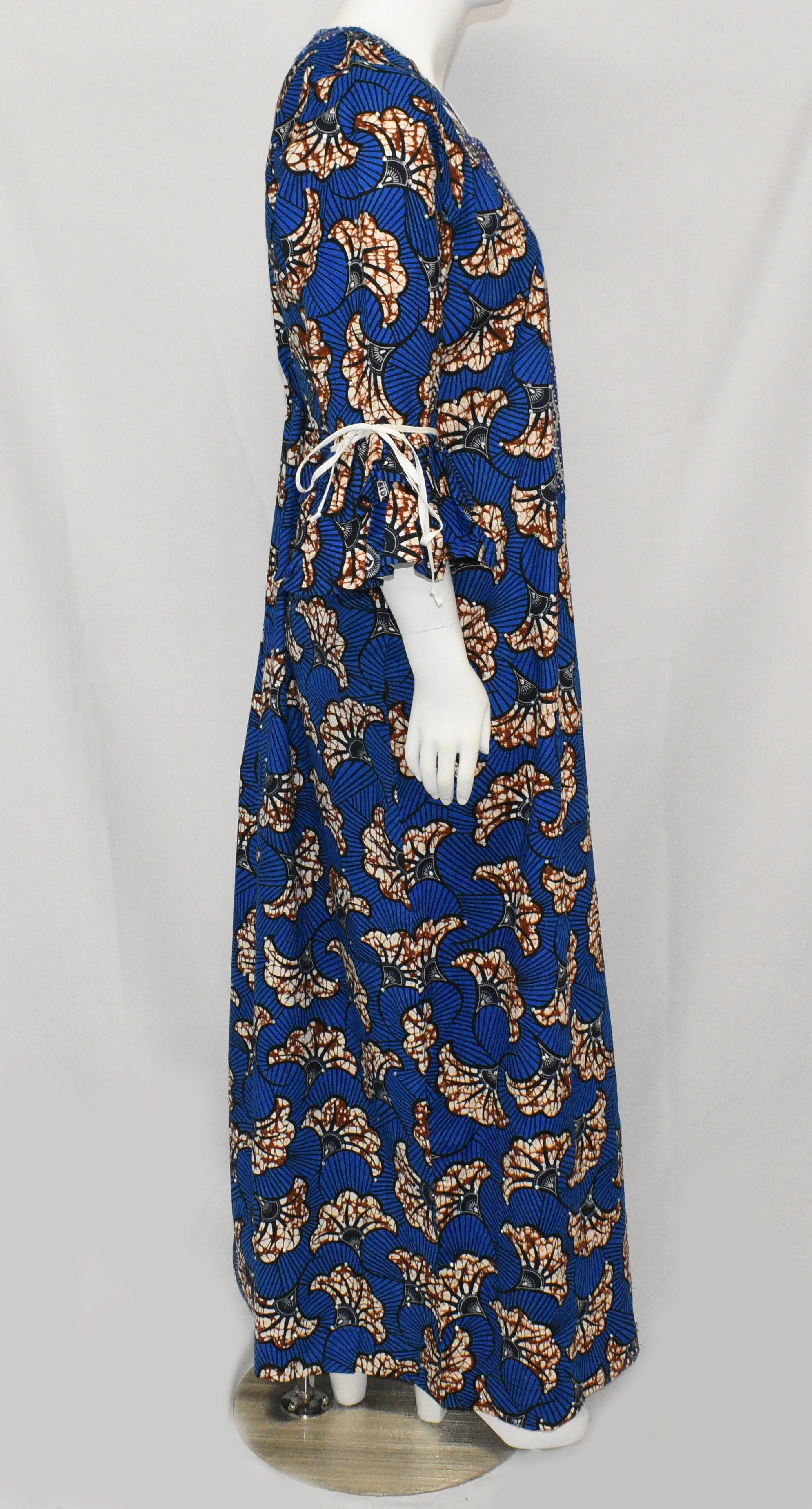 Women's Royal Blue Long Sleeve Flowy Dress