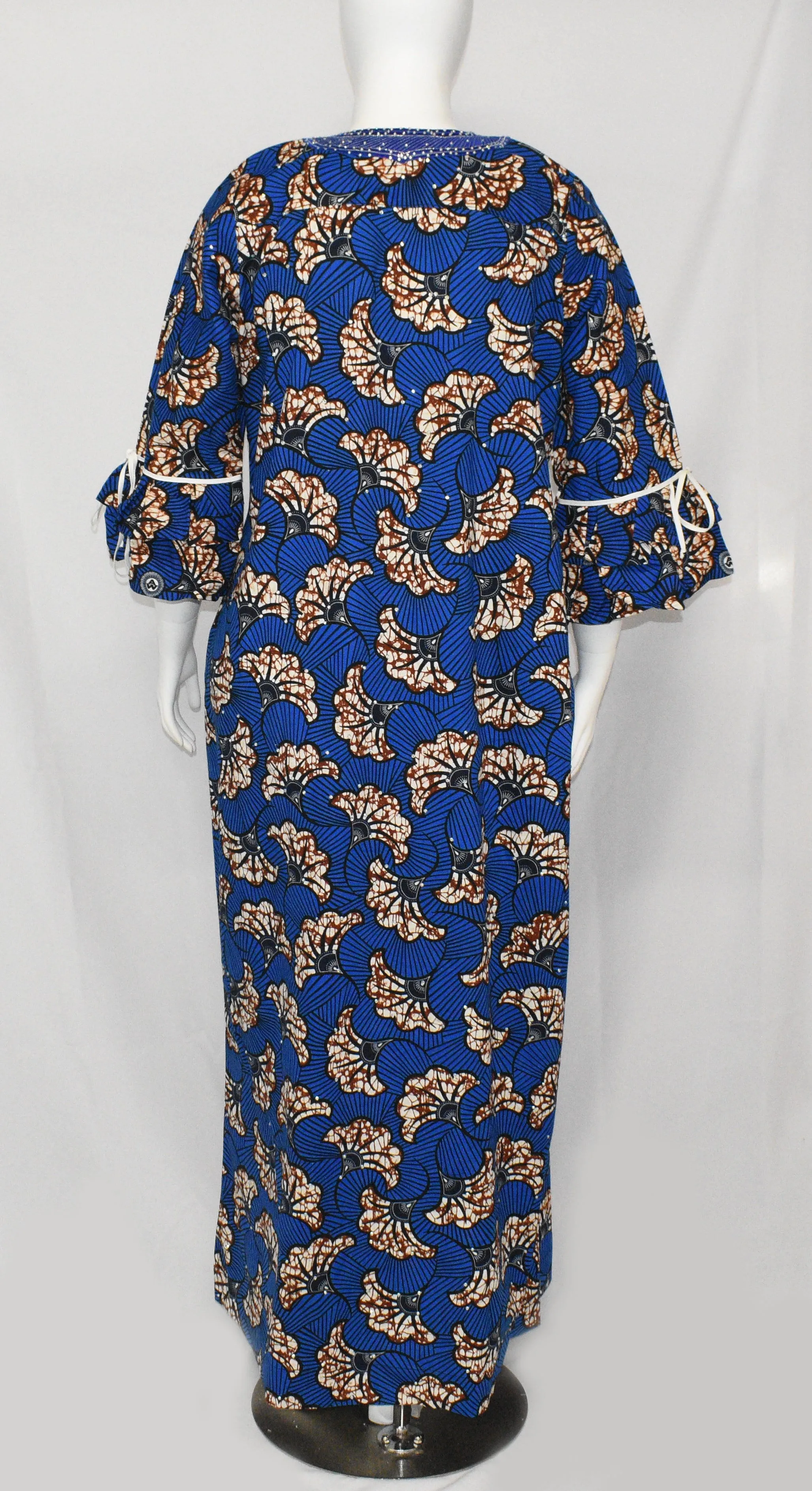 Women's Royal Blue Long Sleeve Flowy Dress