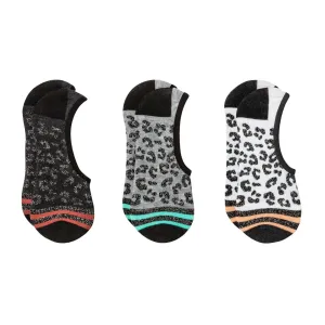 Xhilaration Women's Metallic 3 Pack No Show Liner Socks