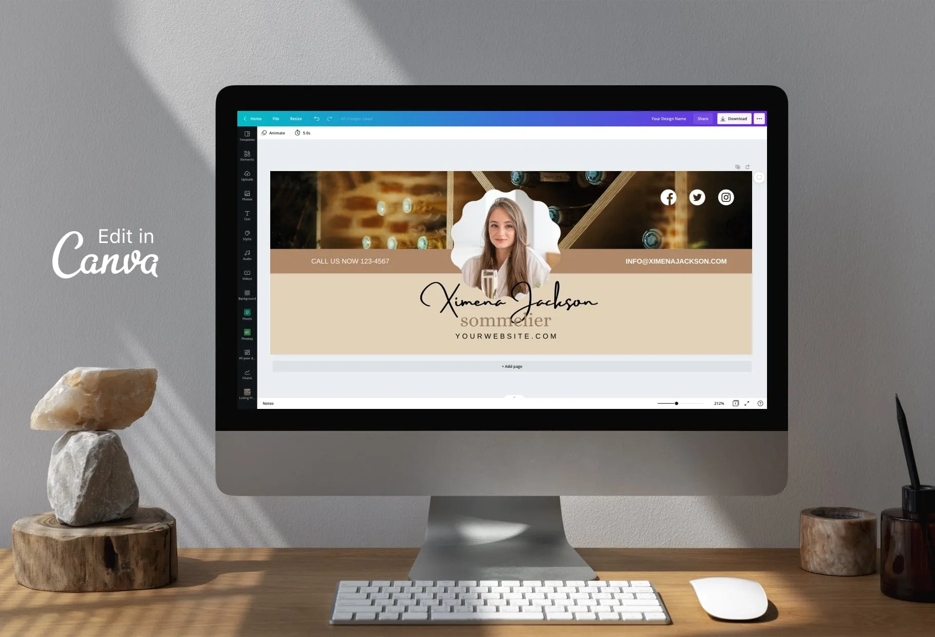Ximena Facebook Cover Canva Template