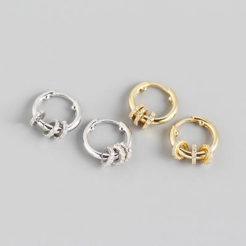 Y2K Style Gold Metal Ball Hoop Earrings from China