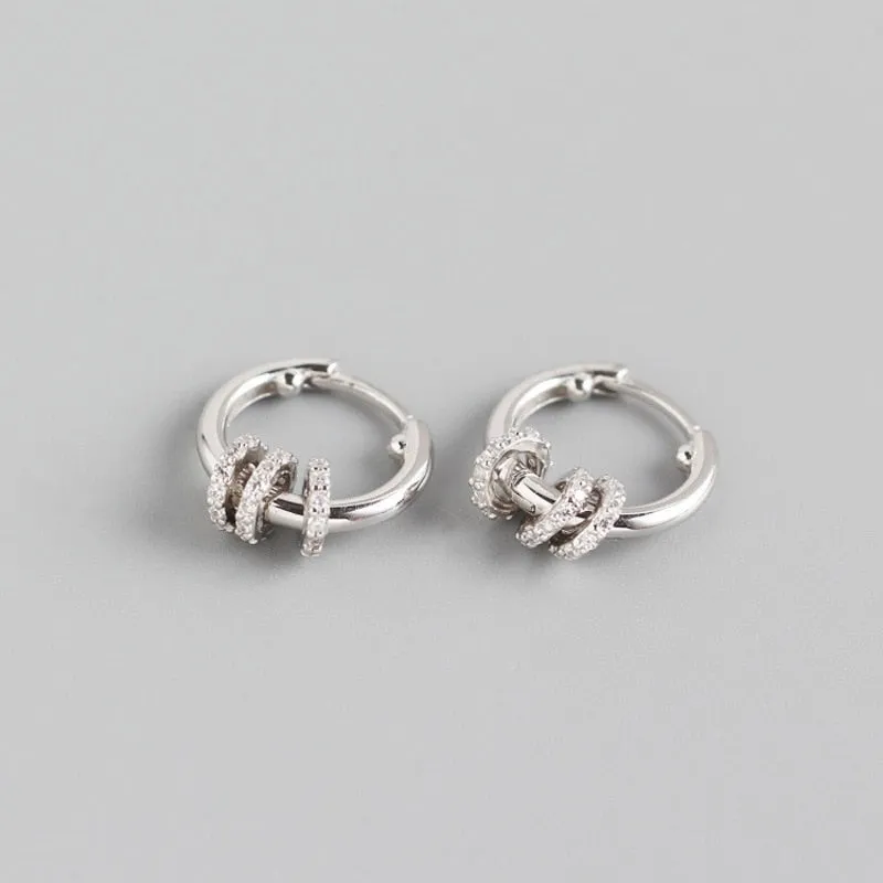 Y2K Style Gold Metal Ball Hoop Earrings from China