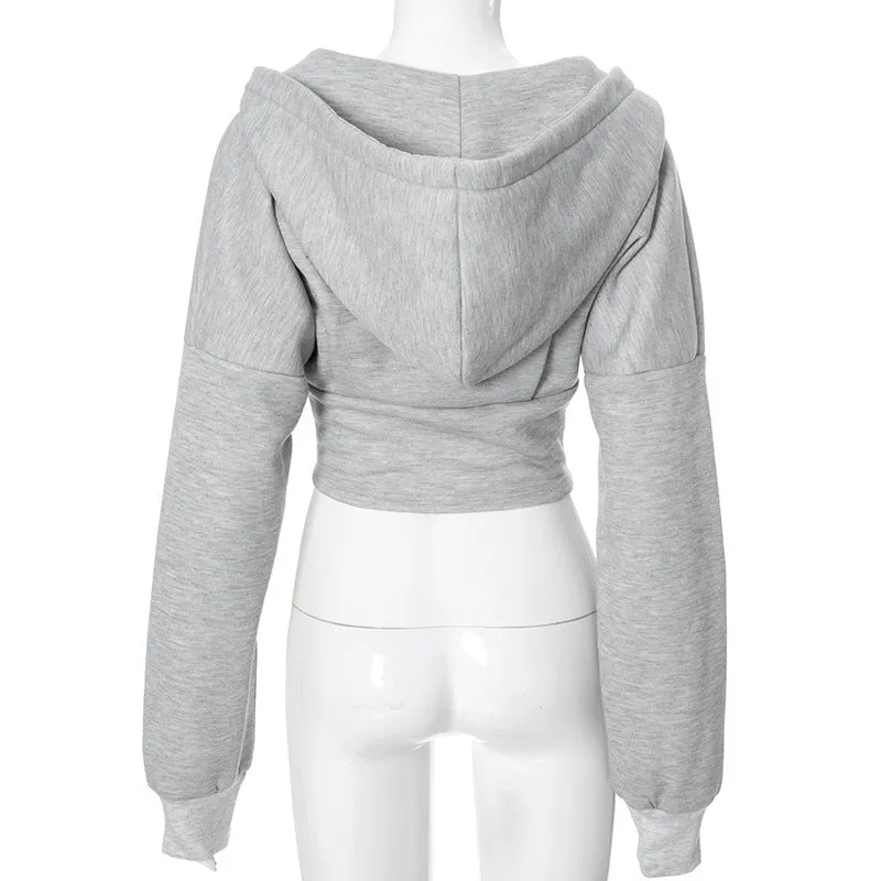 Y2K Zipper Corset Hoodie