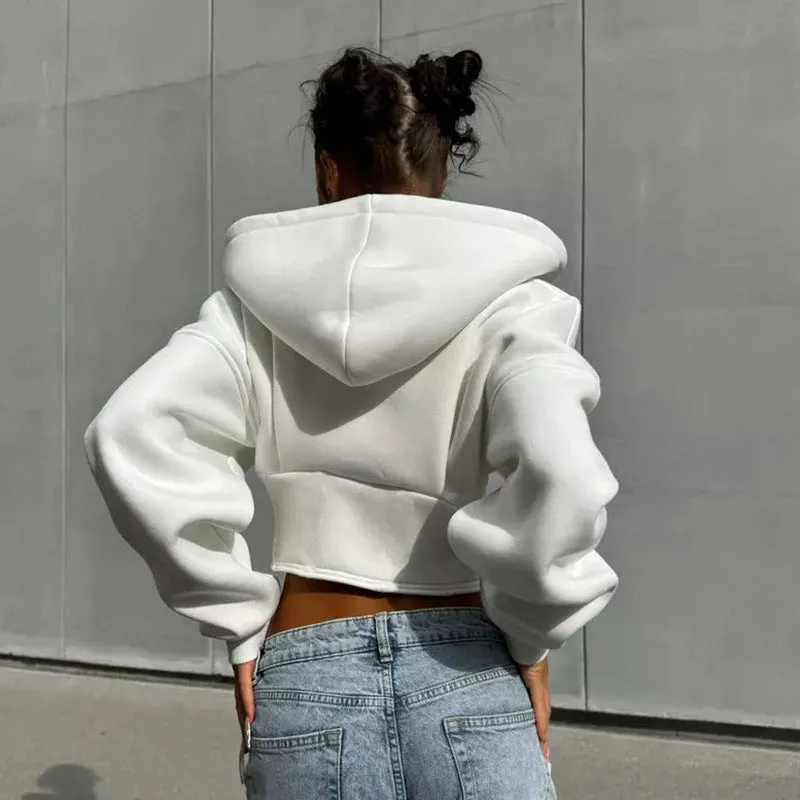 Y2K Zipper Corset Hoodie