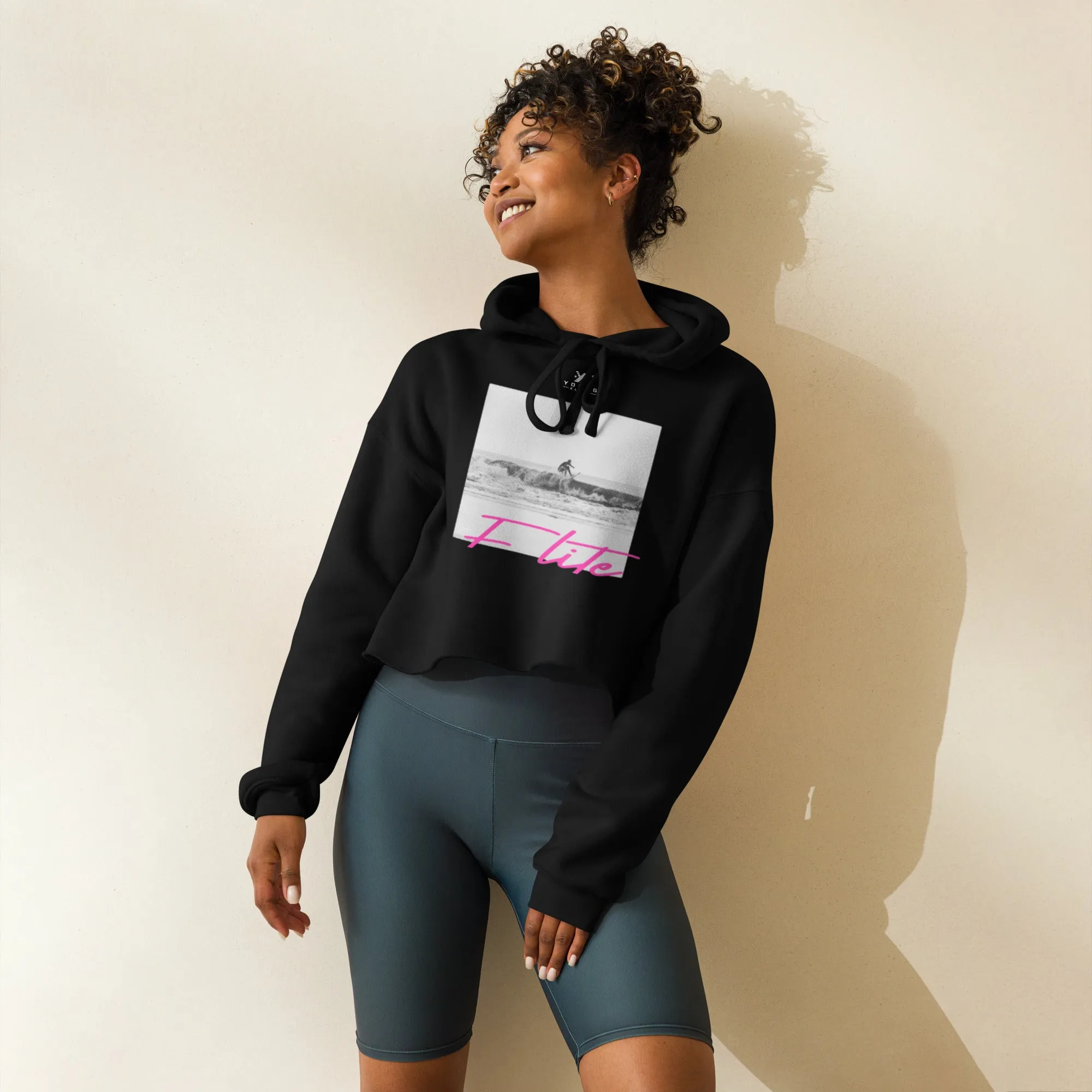 Young-Elite Comfortable Crop Hoodie with Signature Logo