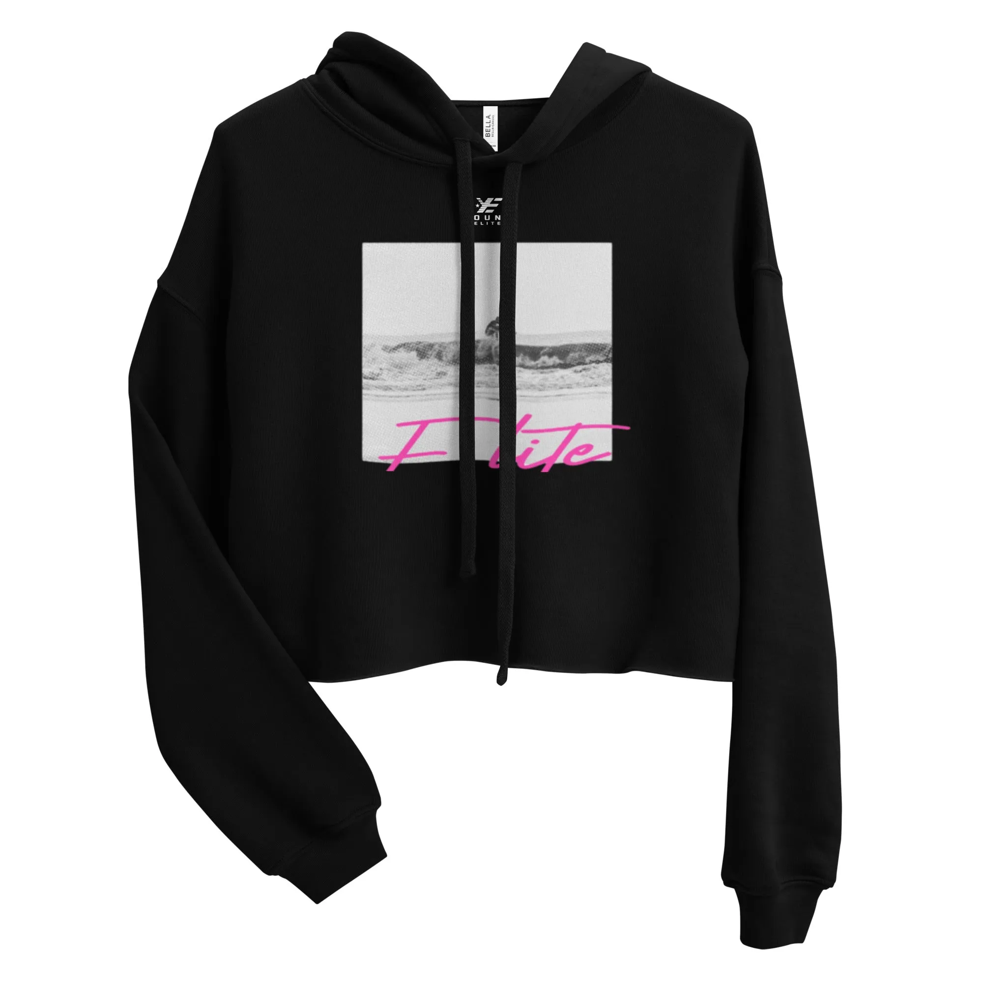 Young-Elite Comfortable Crop Hoodie with Signature Logo