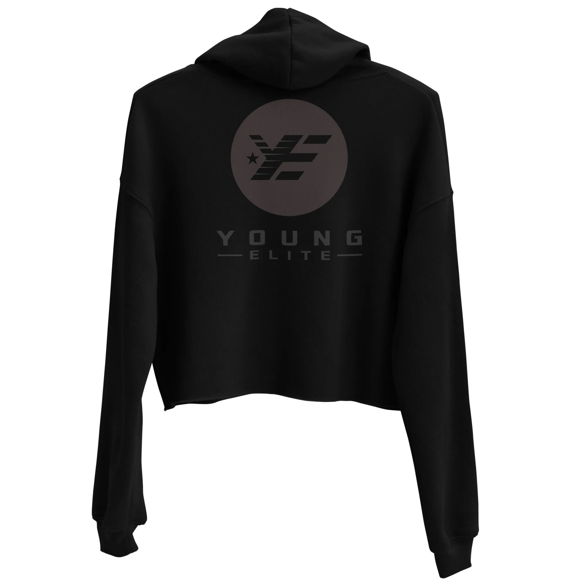 Young-Elite Comfortable Crop Hoodie with Signature Logo