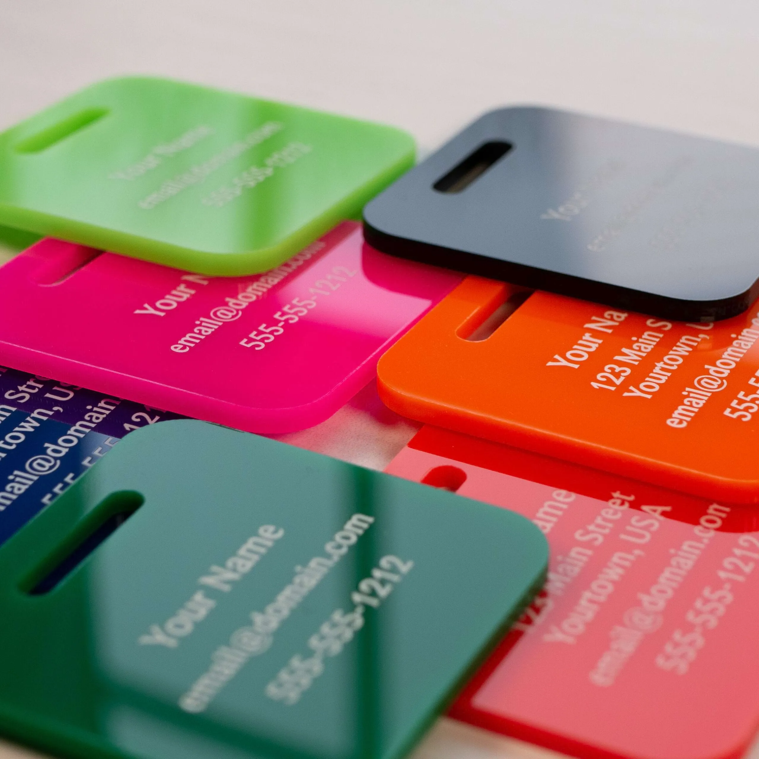 Your Logo Custom Tags - 6 Pack