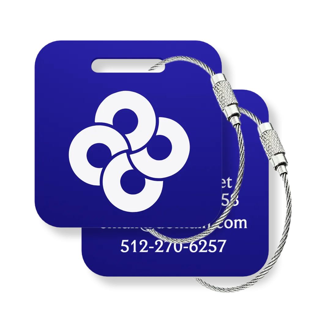 Your Logo Custom Tags - 6 Pack