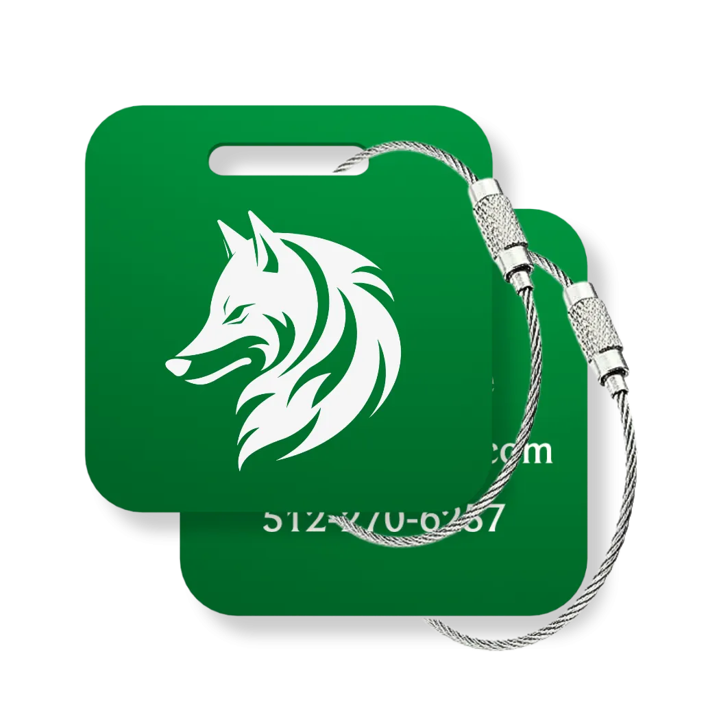 Your Logo Custom Tags - 6 Pack