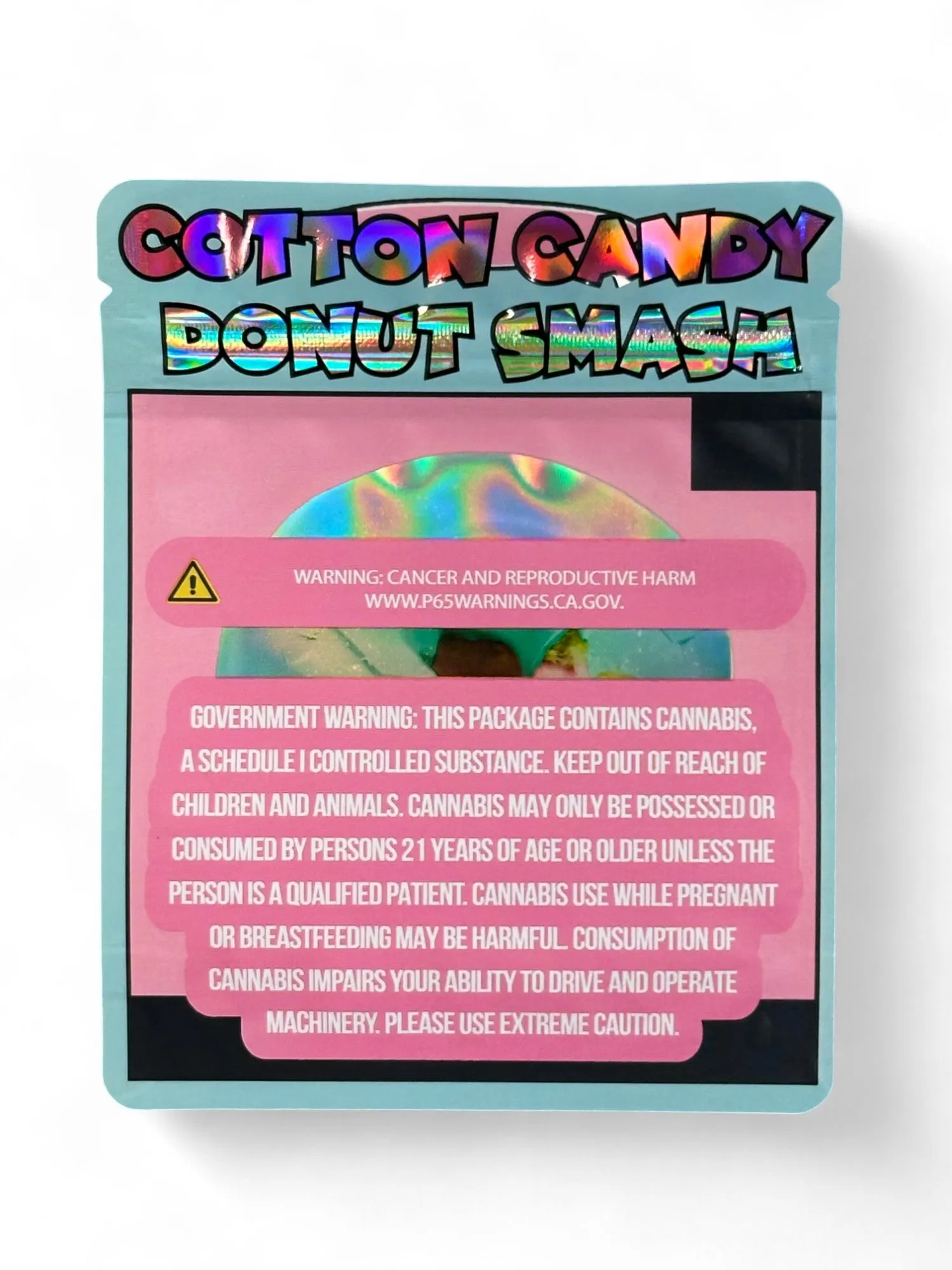 Zabores Cotton Candy Donut Smash Mylar Bag 3.5 Grams