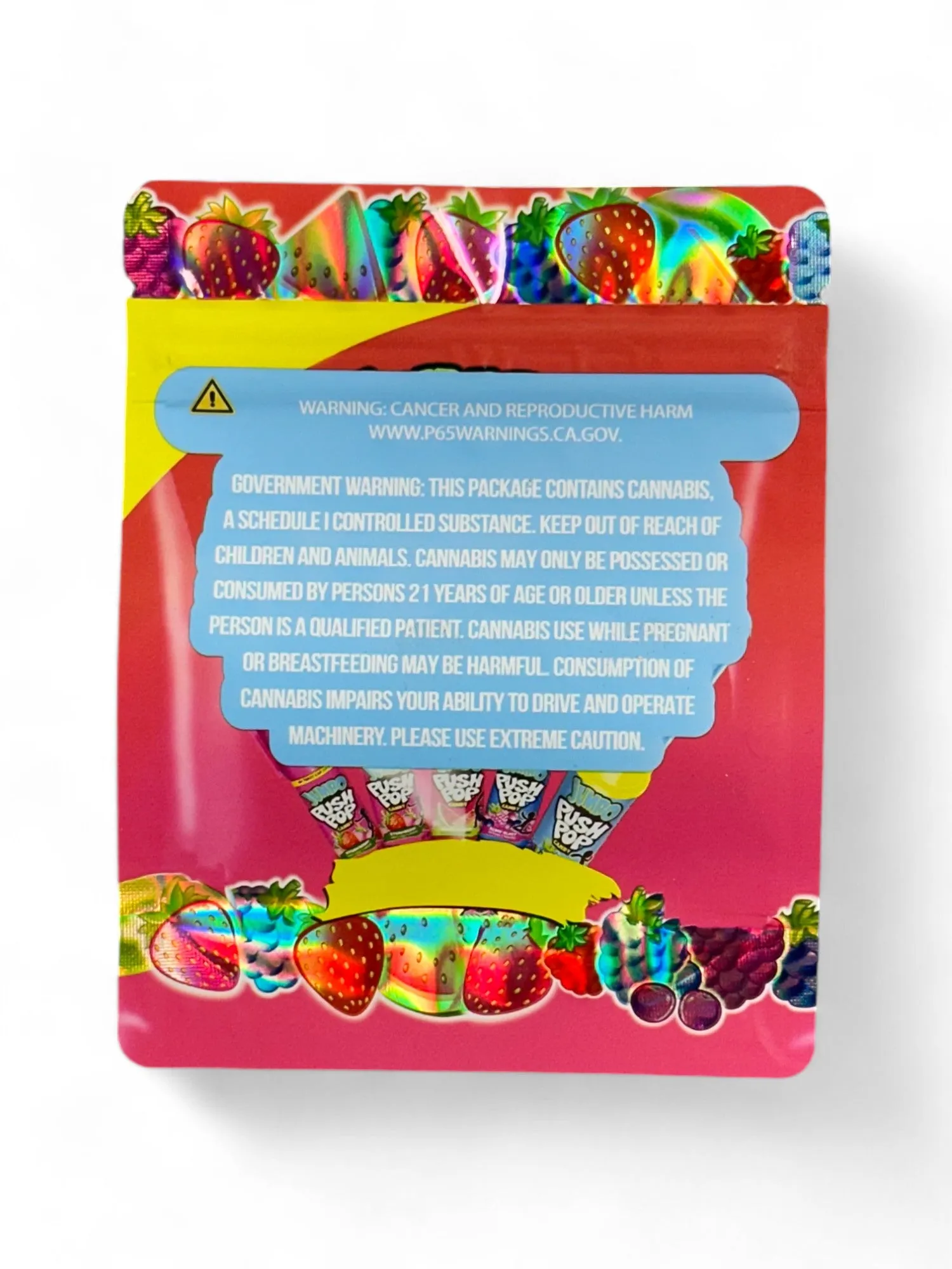 Zabores Jumbo Push Pop Mylar Bag 3.5 Grams