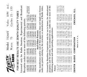 ZENITH-7S260Y