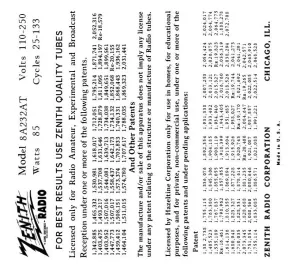ZENITH-8A232AT
