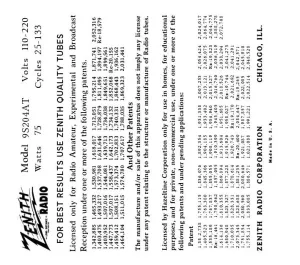 ZENITH-9S204AT