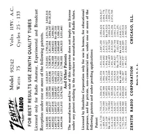 ZENITH-9S242